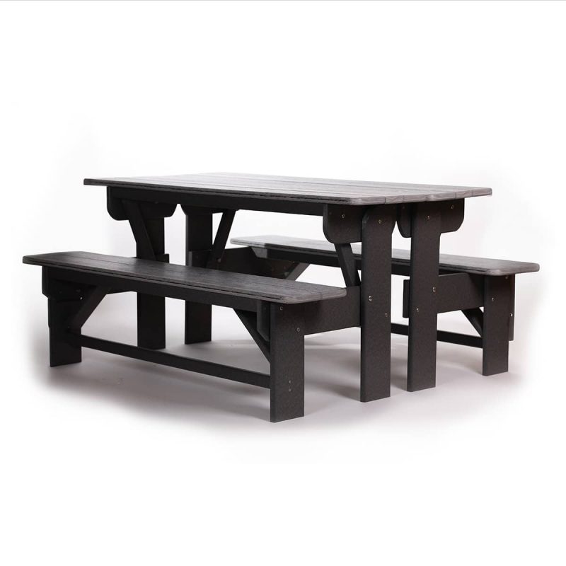 Half Picnic Table & Bench - Full Setup